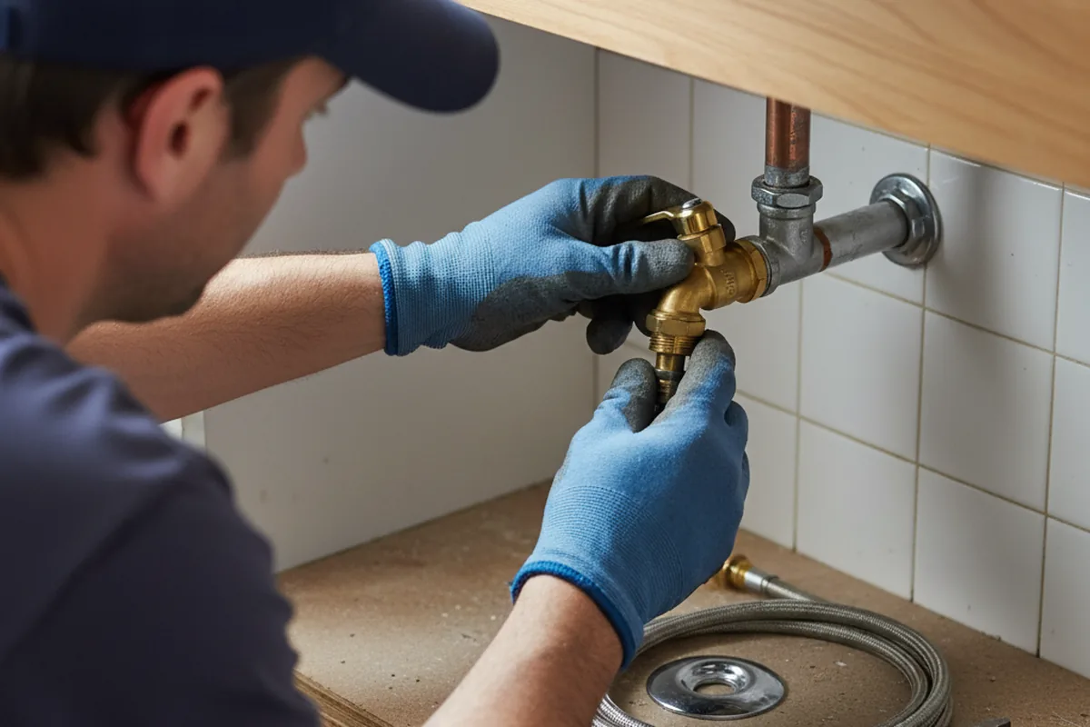 Shutoff valve and fitting work during Faucet and Fixture Repair in Simla
